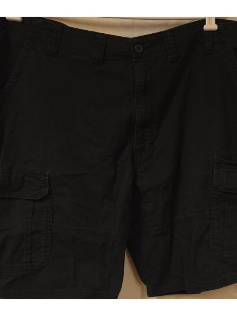 Wrangler Mens 44X10 Black Relaxed Fit Utility Hike Outdoors Cargo Shorts
